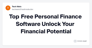 top free personal finance software unlock your financial potential